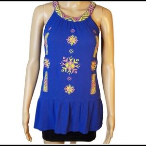 Entro Women’s Halter Aztec Patter Tank Top Size Medium